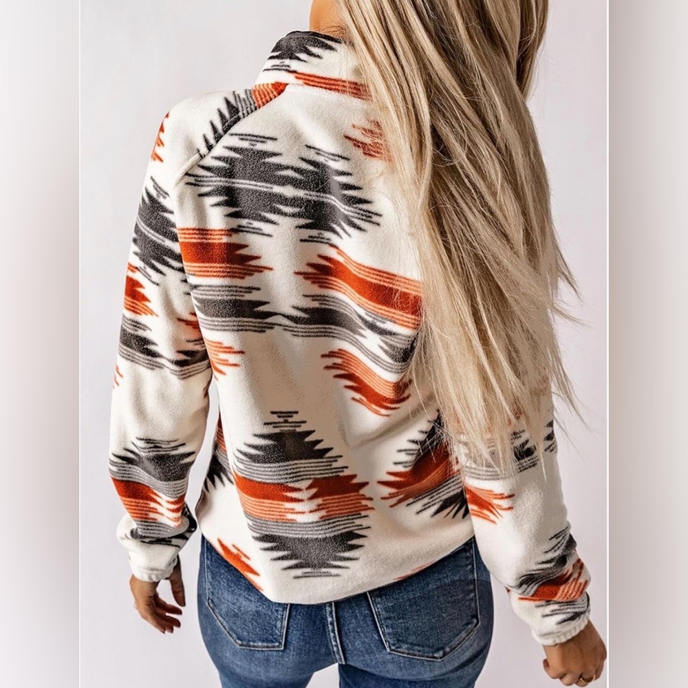 Western Aztec Print Light Jacket - Picture 2 of 5